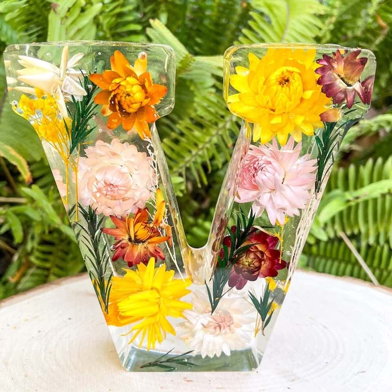 Floral Resin Night Light