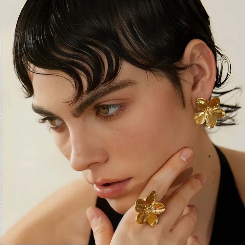 Gold Flower Jewellery