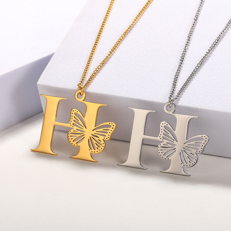 Butterfly Alphabet Pendant