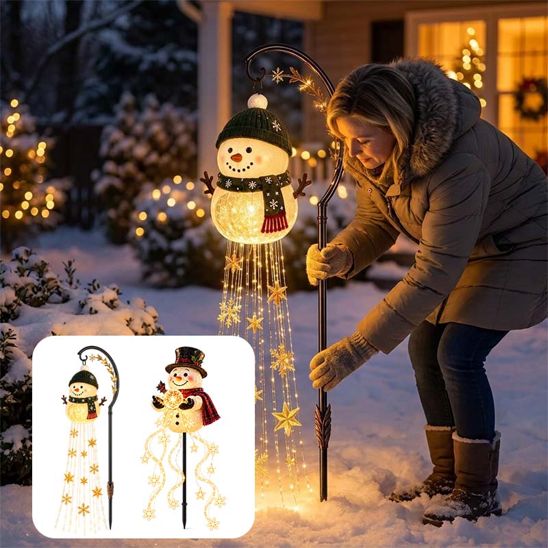 Snowman Magic Fountain Garden Light