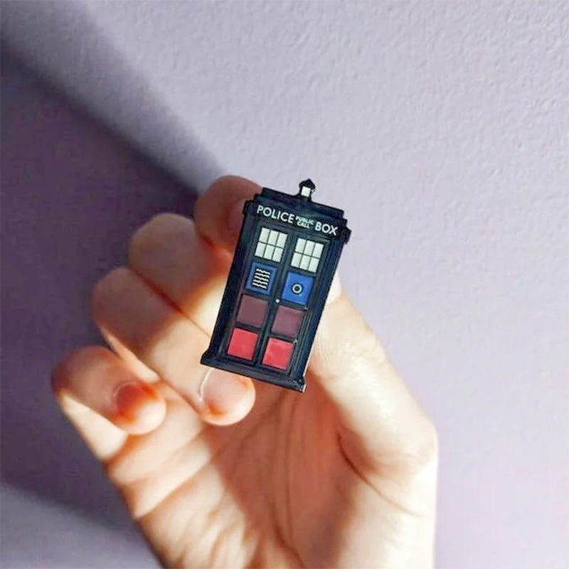 Rainbow Pride Tardis Pin