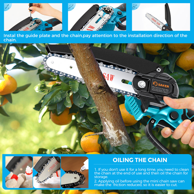 Electric Cordless Chainsaw for Tree Branches