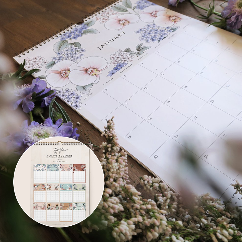 2024 ALWAYS FLOWERS APPOINTMENT WALL CALENDAR