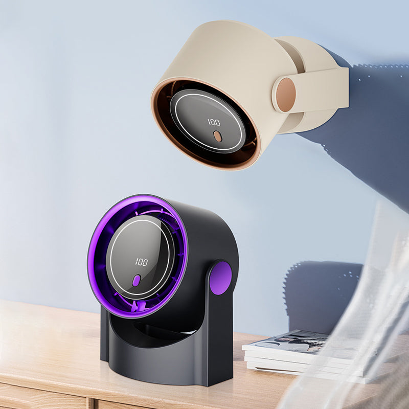 Digital Display Rechargeable USB Fan