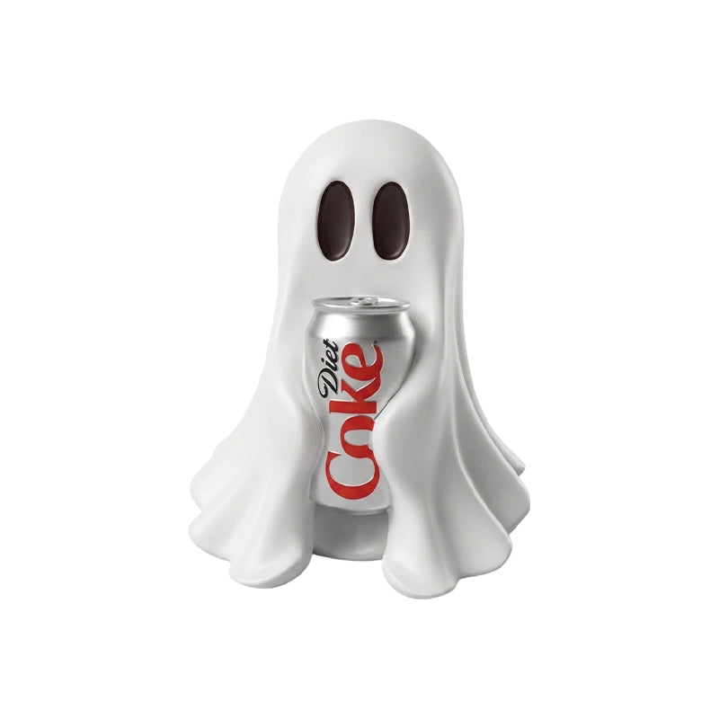 Resin Ghost Statue Holding Soda Can