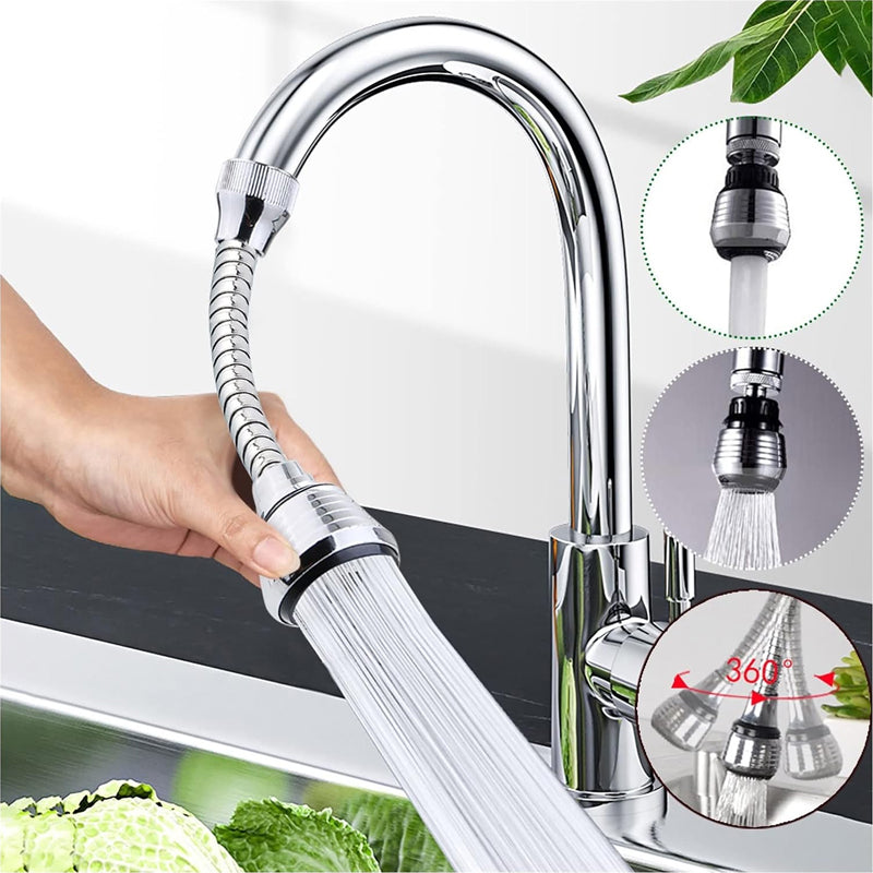 Splash-Proof Universal Swivel Faucet Spray Head