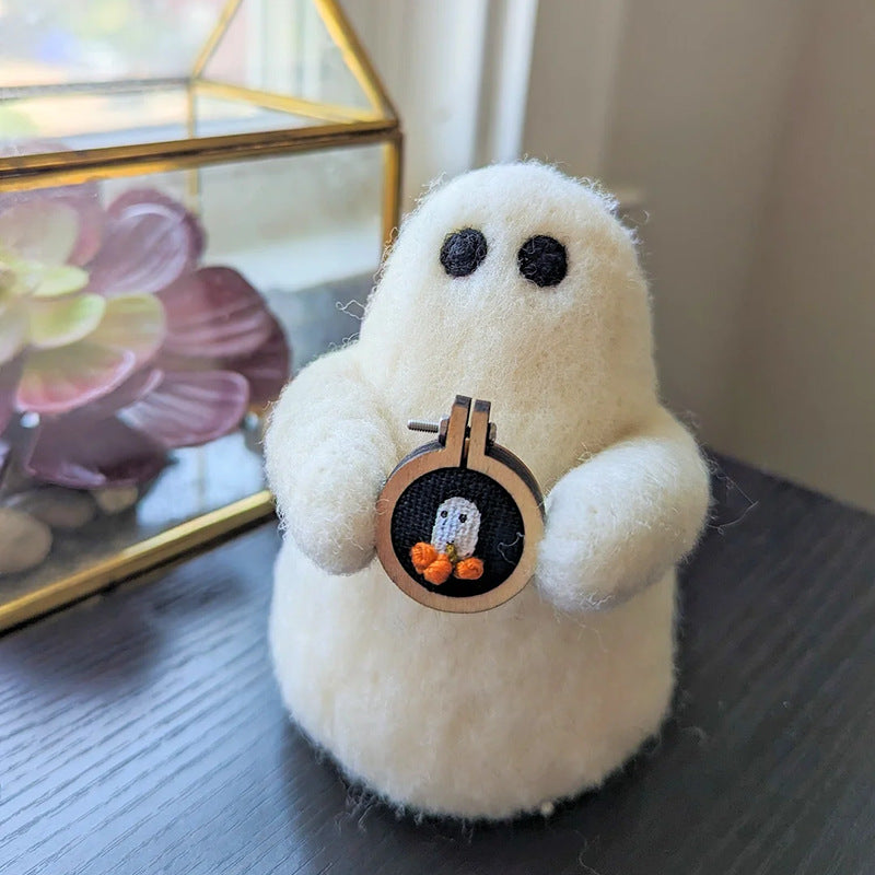 Wool Felted Ghosts Decoration