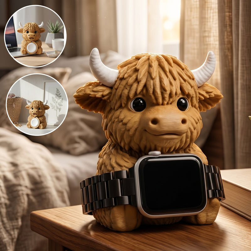 Highland Cow Apple Watch Stand Holder
