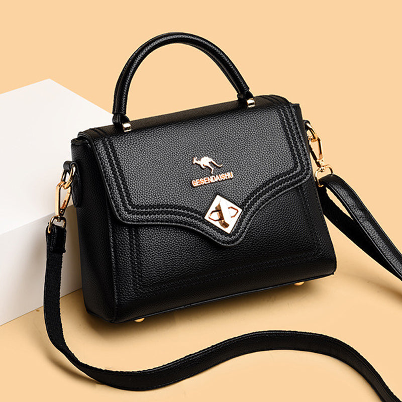 Classic Tote For Commuting Outing Minimalist Small Leather Handbag