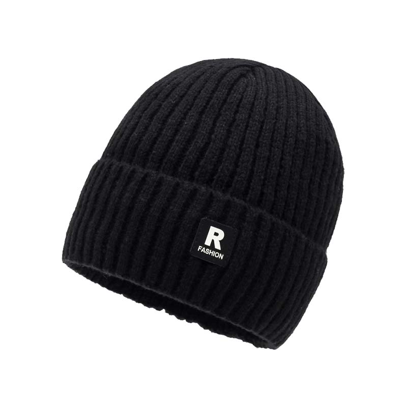 Fleece-lined knit hat for men