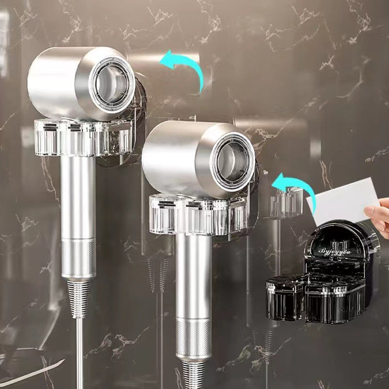 Rotating Hair Dryer Rack Punch-Free