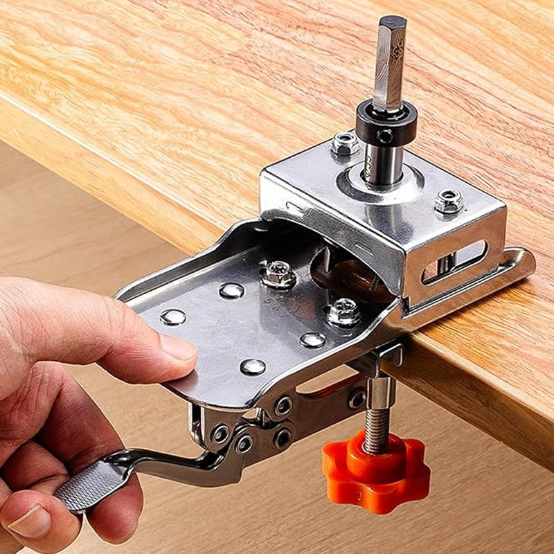 Adjustable hinge hole device