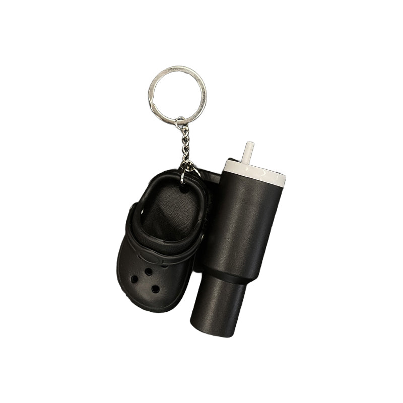 Ice Cup+Hole Shoe Keychain