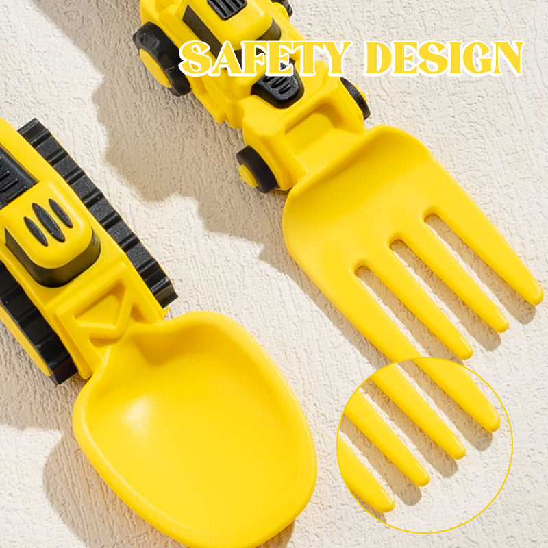 Kids’ Construction Vehicle Utensil Set