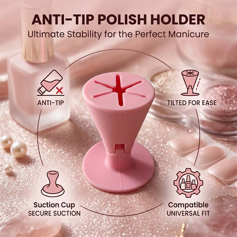 Anti-Tip Nail Polish Holder Stand
