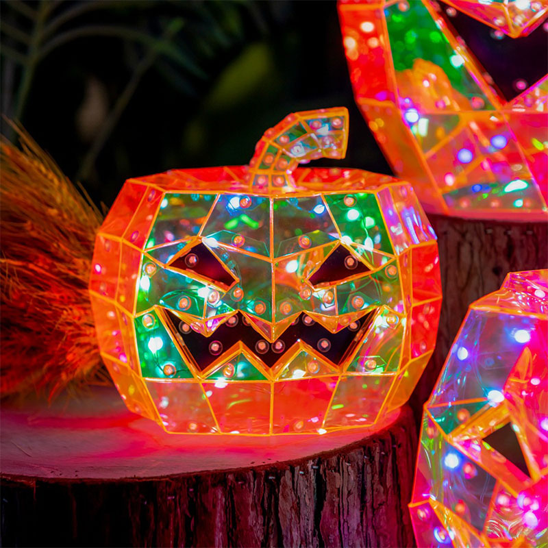 Halloween Prismatic Multicolor Jack-O'-Lantern LED Light