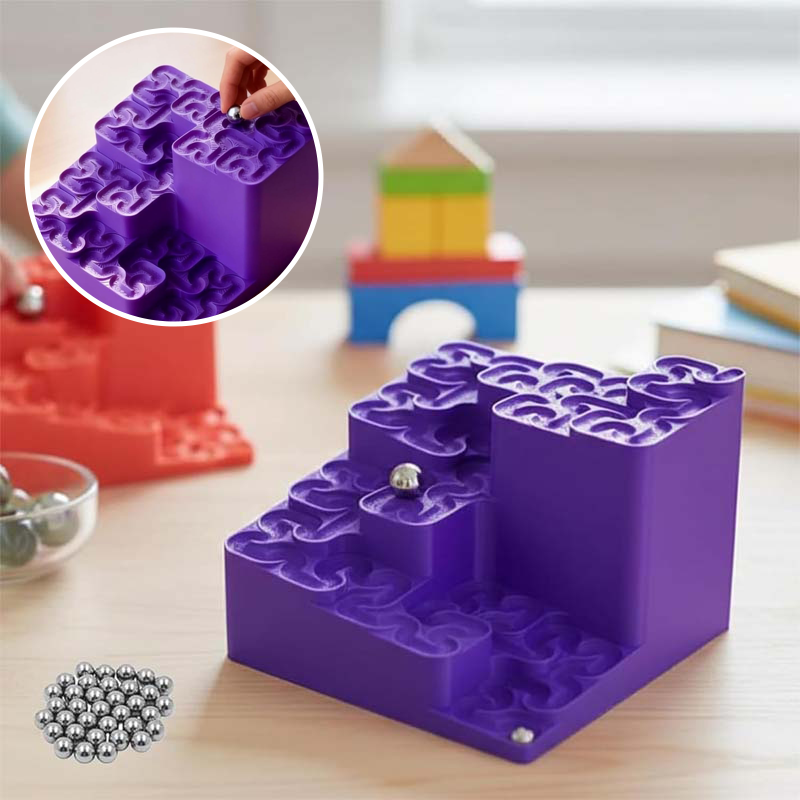 3D Printed Hilbert Curve Marble Run