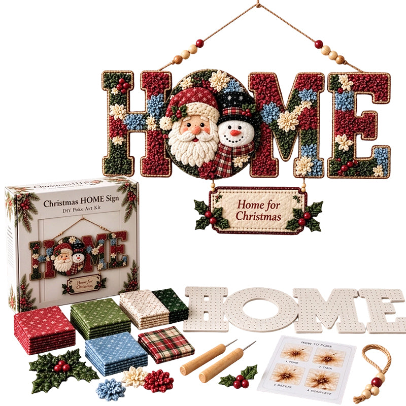 DIY Fabric Poke Art HOME Sign Kit
