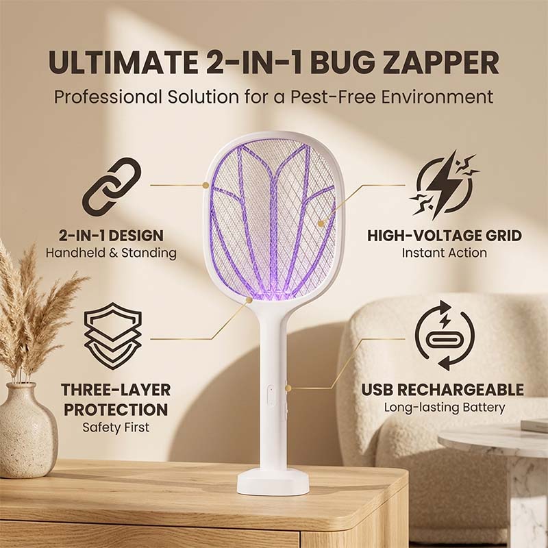 Rechargeable powerful mosquito swatter