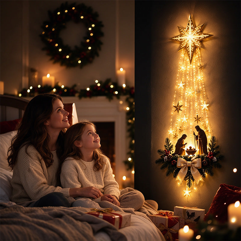 Lighted Star Wall Decor Christmas Decoration