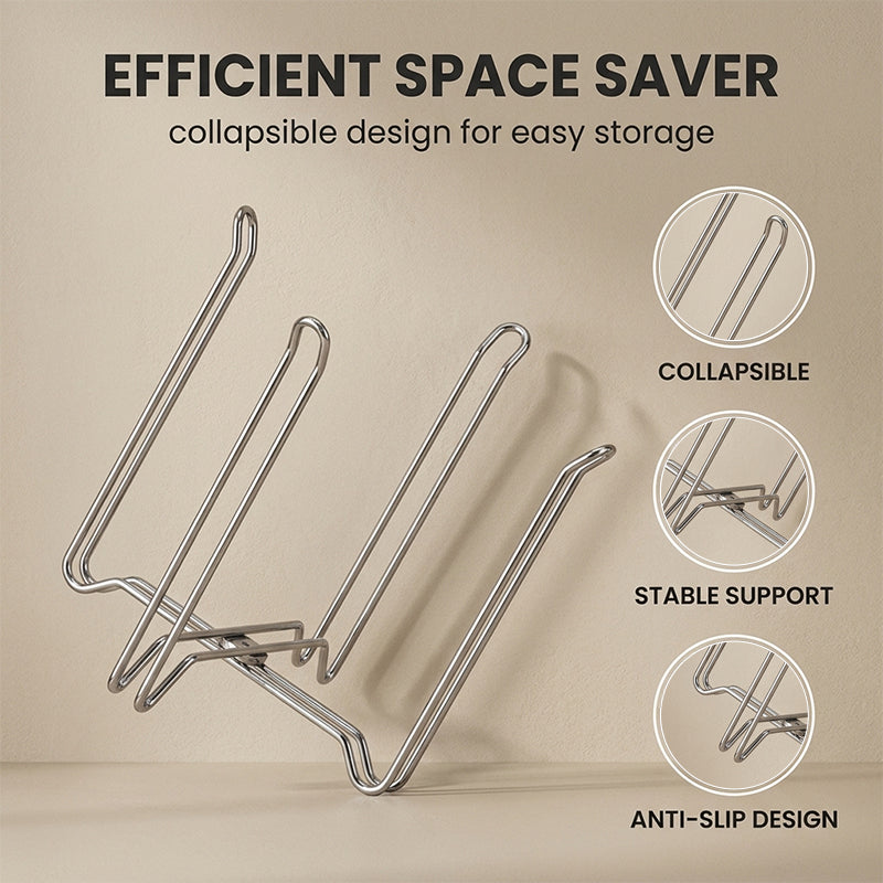 Foldable 304 Stainless Steel Trash Bag Holder