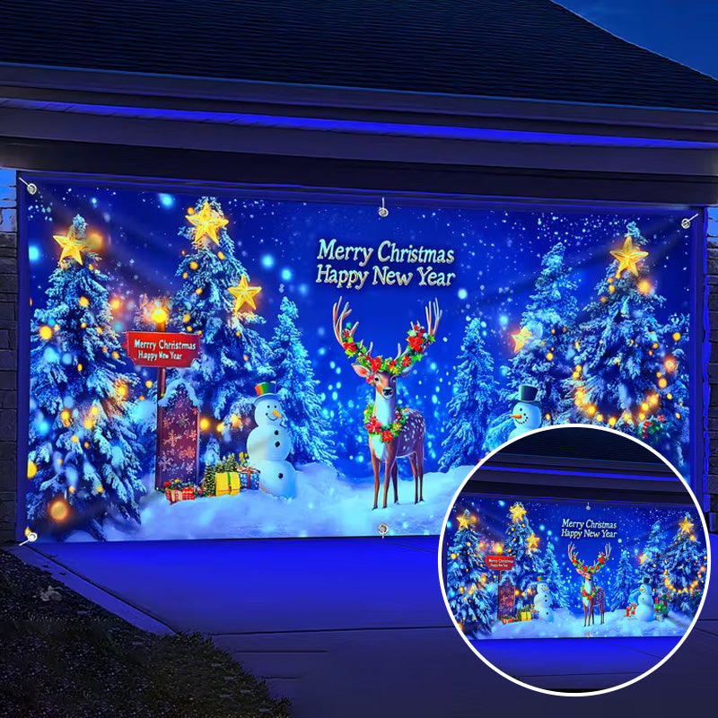 Christmas Garage Door Cover Banner
