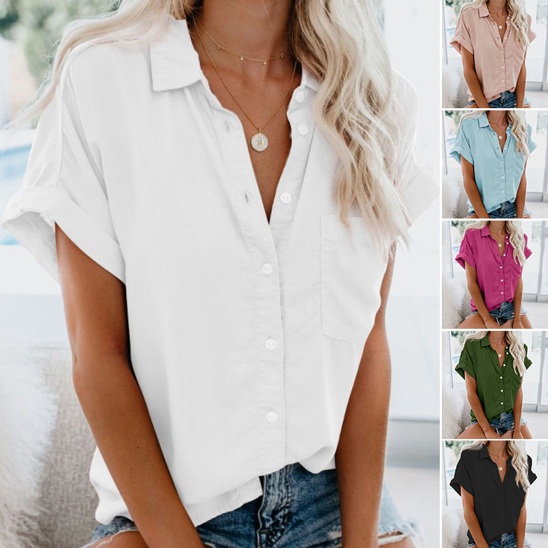 Solid Color Loose Oversized Shirt