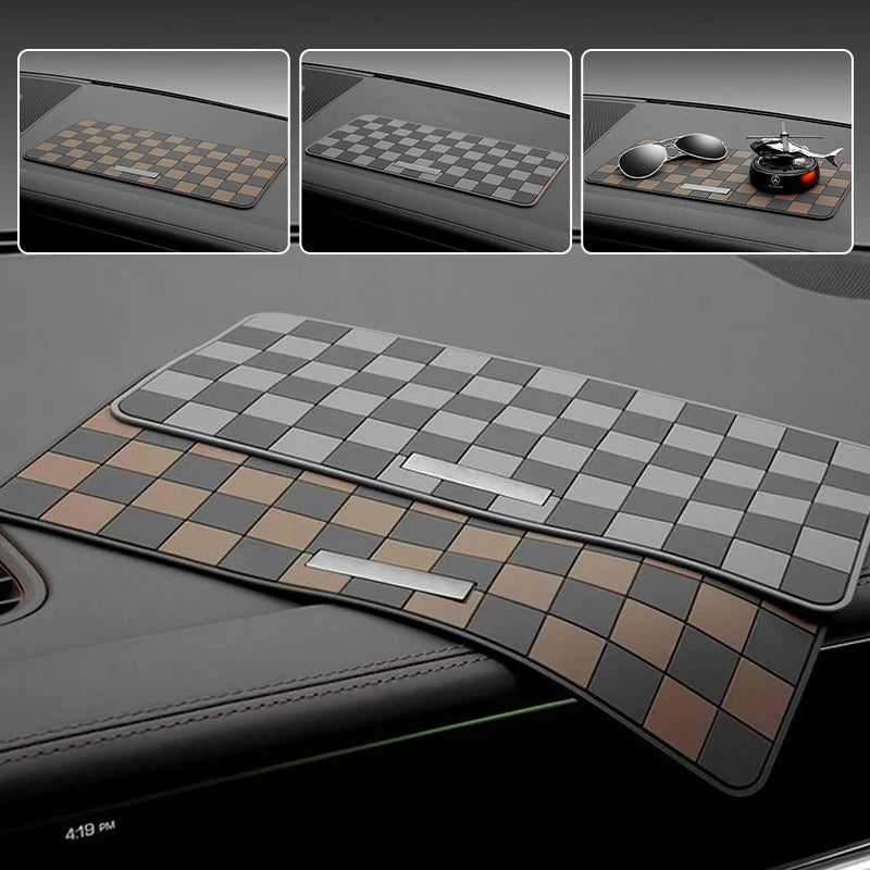 Car High-grade Checkered Non-slip Mat