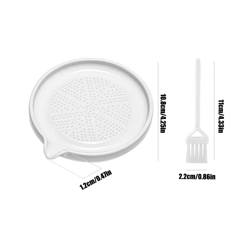 Ceramics Grater Plate with brush