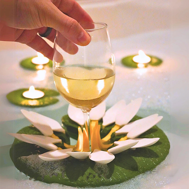 Wine Lily and CandleLily Bath Wine Holder