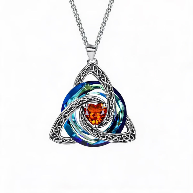 12-Month Celtic Birthstone Necklace