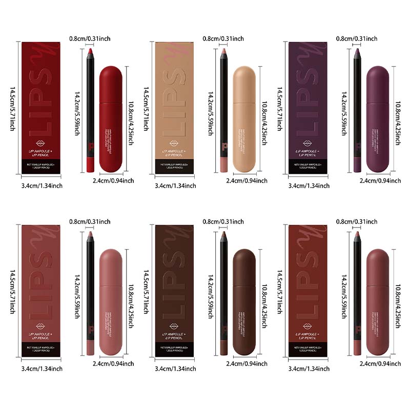 Moisturizing Lip Gloss & Lip Liner Pencil