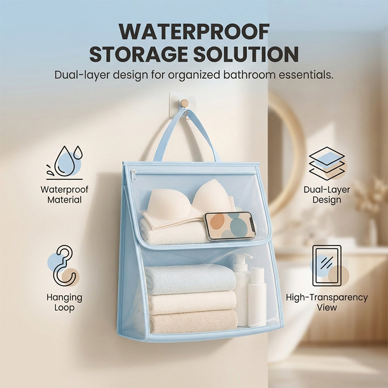 Transparent Waterproof Bathroom Hanging Bag