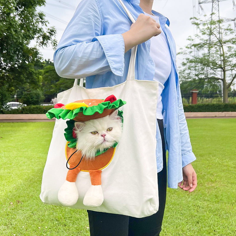 Show Head Pet Canvas Shaped Shoulder Bag