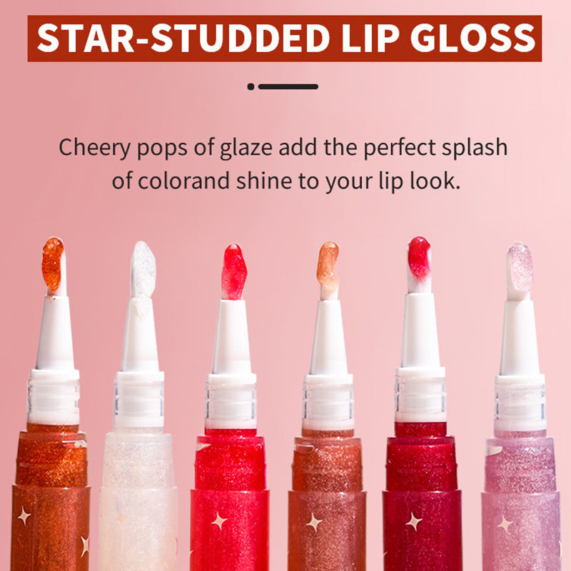 🌈6 colorful colors🌈—Star-studded Lip Gloss