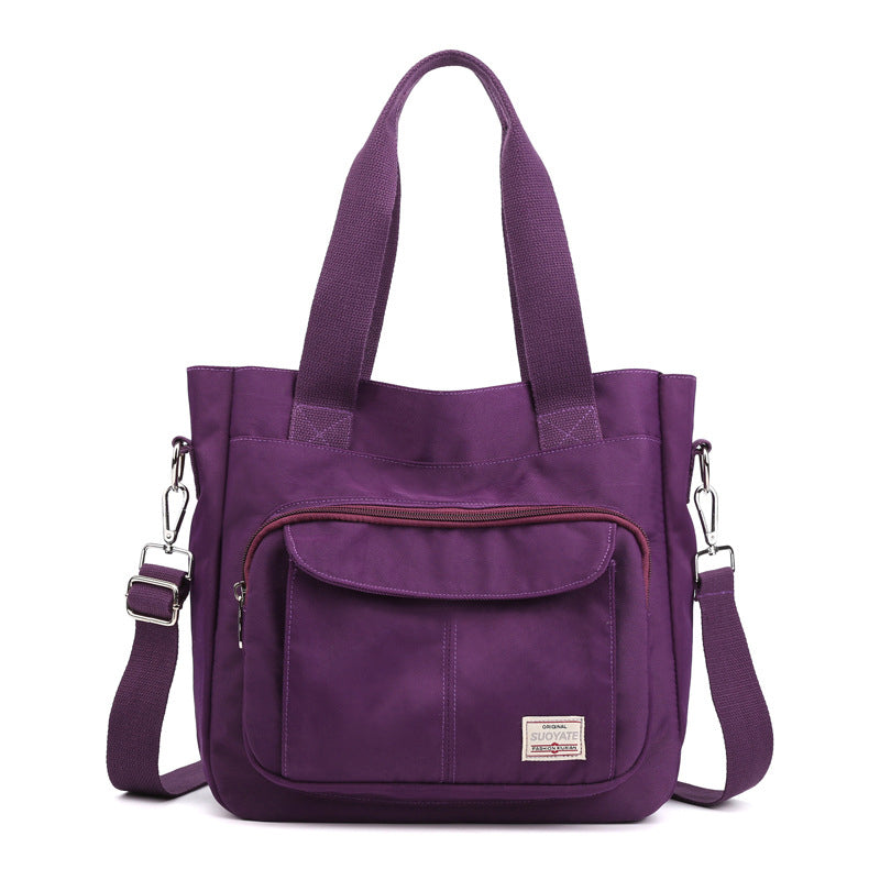 Large Capacity Solid Color Shoulder Bag