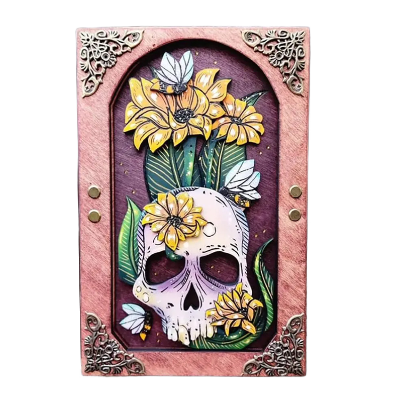 Mushroom Sunflower Skull Journal