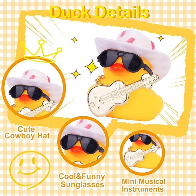 FUN RUBBER DUCK DASHBOARD DECORATION, 15 pcs