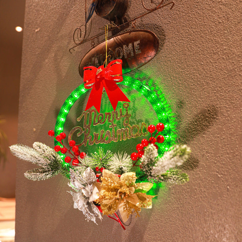 Christmas wreaths with LED light