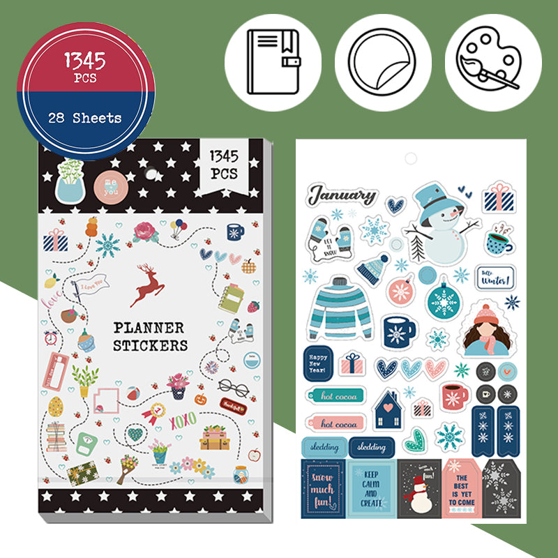 1345 PCS PLANNER STICKERS