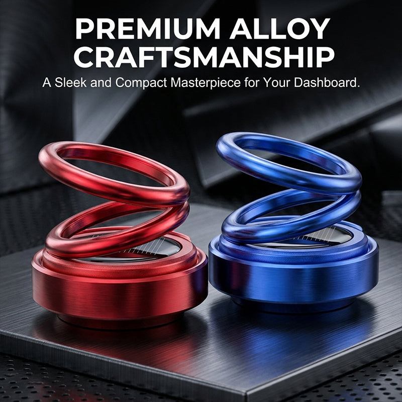 Solar-Powered Dual-Ring Rotating Car Aroma Diffuser