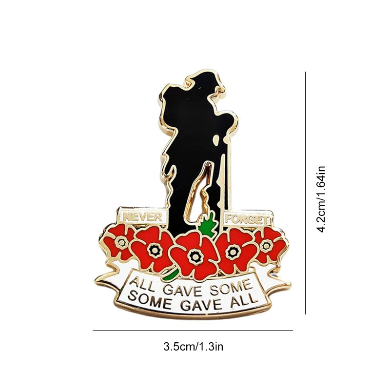 Red Poppy Remembrance Day Badge