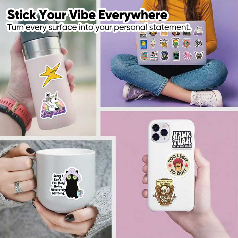 130 PCS Funny Saying Sticker