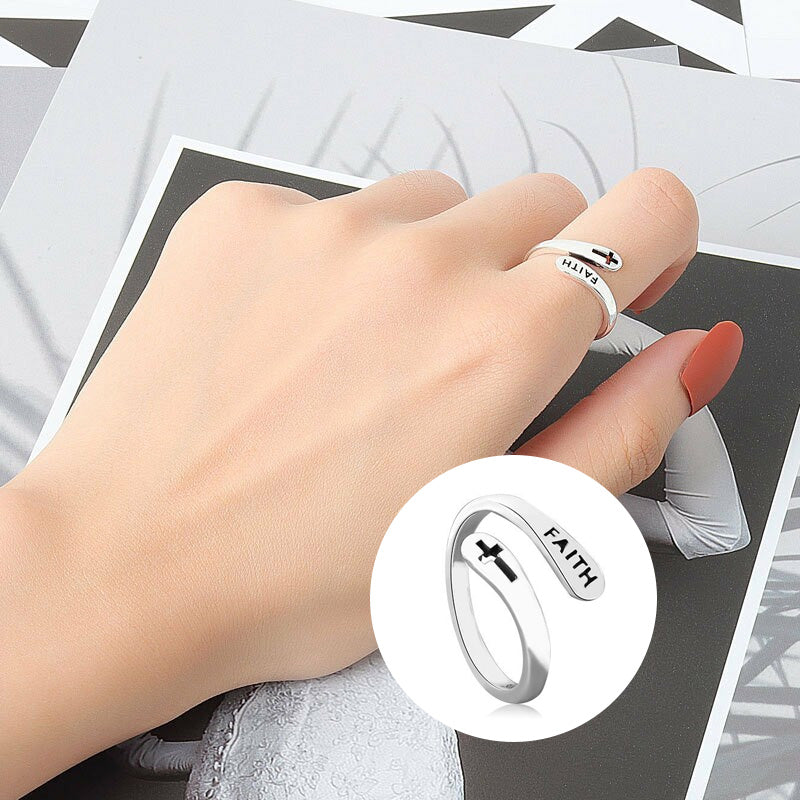 Sterling Silver Faith Ring