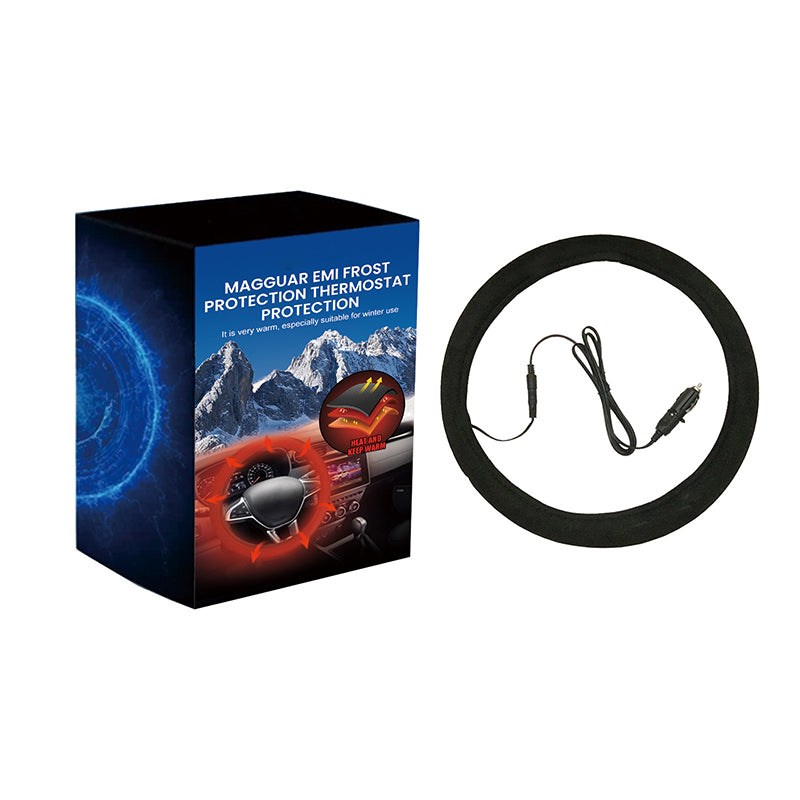 Heated steering wheel cover