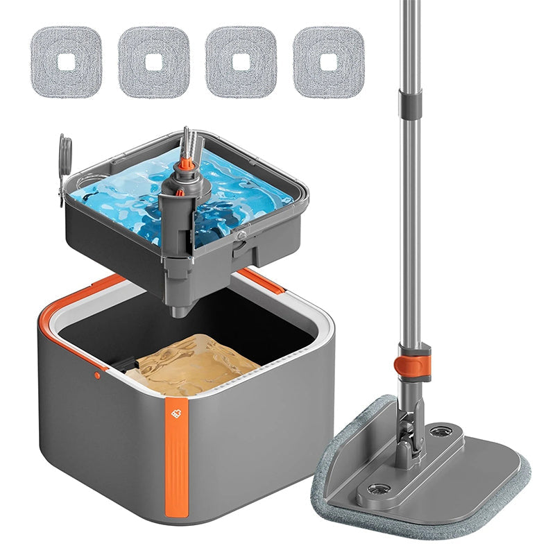 Sakerplus Upgrade Spin Mop Bucket with Detachable Inner Bucket