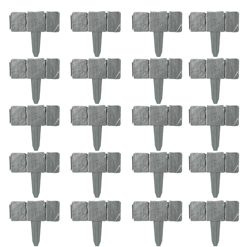 Stone Look No-Dig Garden Edging Fence