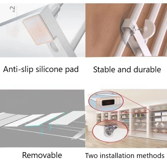 Expandable cabinet clamping shelving storage rack