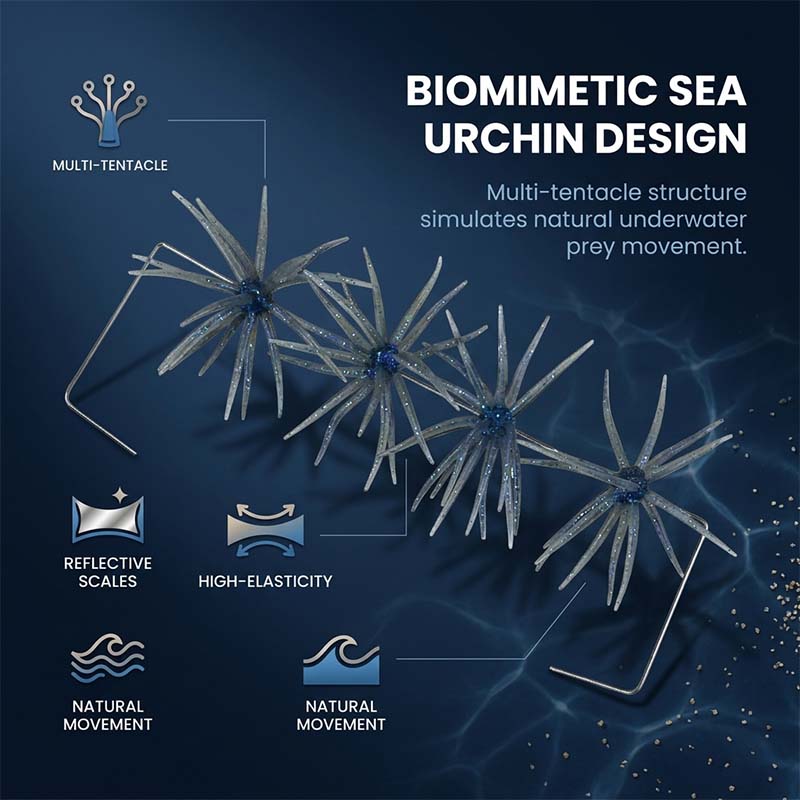 Sea Urchin Soft Fishing Lure Set