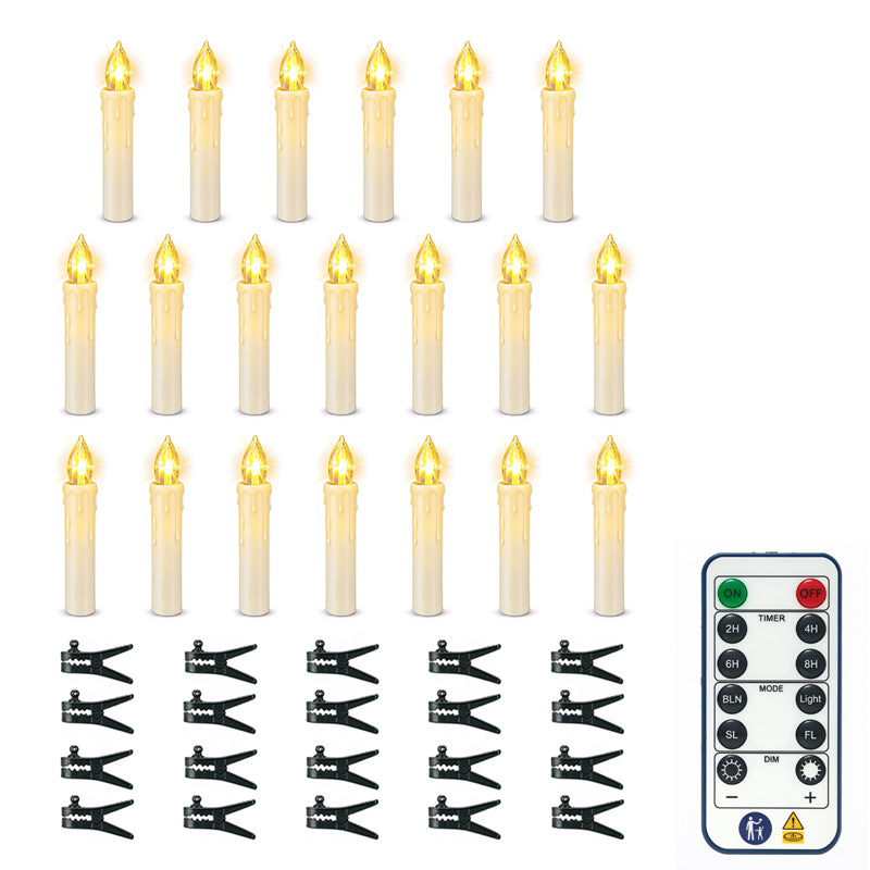 LED Flameless Christmas Candle Lights with Remote Control